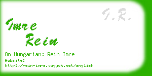 imre rein business card
